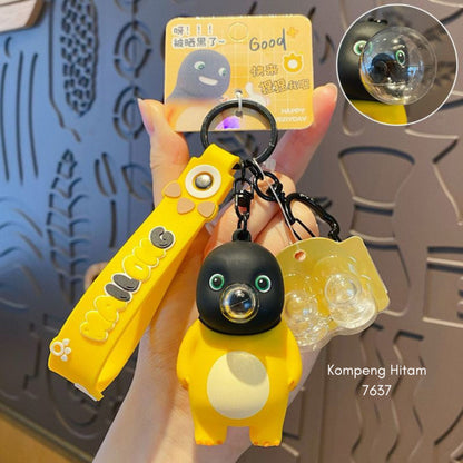 [littlecrab] Gantungan Kunci Nailong Dino Kuning Karakter Emoticon Full Body Badan Gemoy Keychain