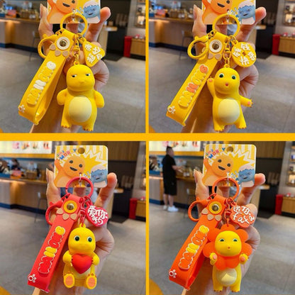 [littlecrab] Gantungan Kunci Nailong Dino Kuning Karakter Emoticon Full Body Badan Gemoy Keychain