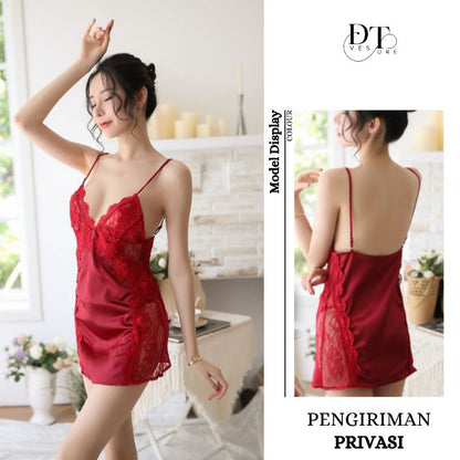 Pekanbaru Lingerie Seksi Set D-119 Hot Renda Samping Transparant Pakaian Dalam Baju Tidur Wanita Dewasa Seksi Baju Dinas Malam Panjang Premium