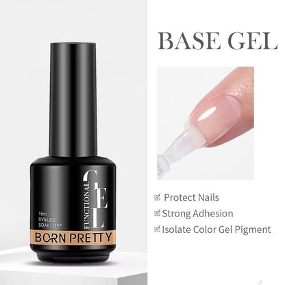 Pekanbaru [Bpom] Born Pretty 15Ml Kutek Gel Base Coat Nail Gel Top Coat Kutek Nail Art Kuku Kutek Gel Uv