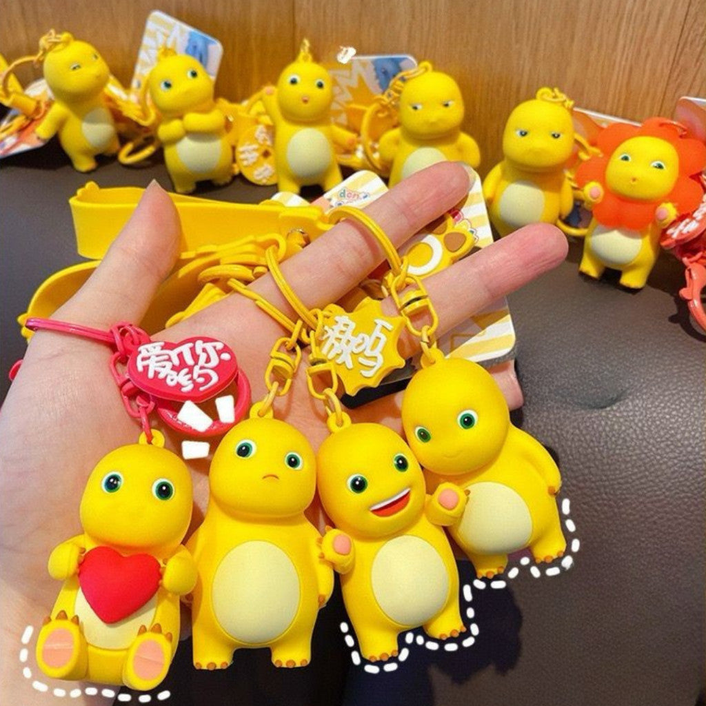 [littlecrab] Gantungan Kunci Nailong Dino Kuning Karakter Emoticon Full Body Badan Gemoy Keychain