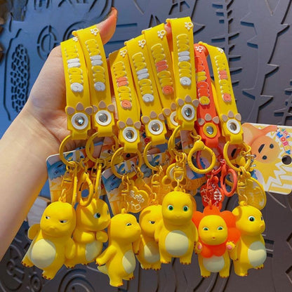 [littlecrab] Gantungan Kunci Nailong Dino Kuning Karakter Emoticon Full Body Badan Gemoy Keychain