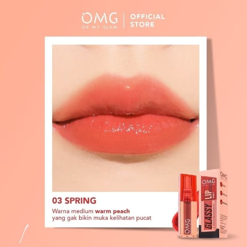Pekanbaru Omg Glassy Lip Tint 2G Oh My Glam Lip Tint Warna Intense Tahan 12 Jam Skincare