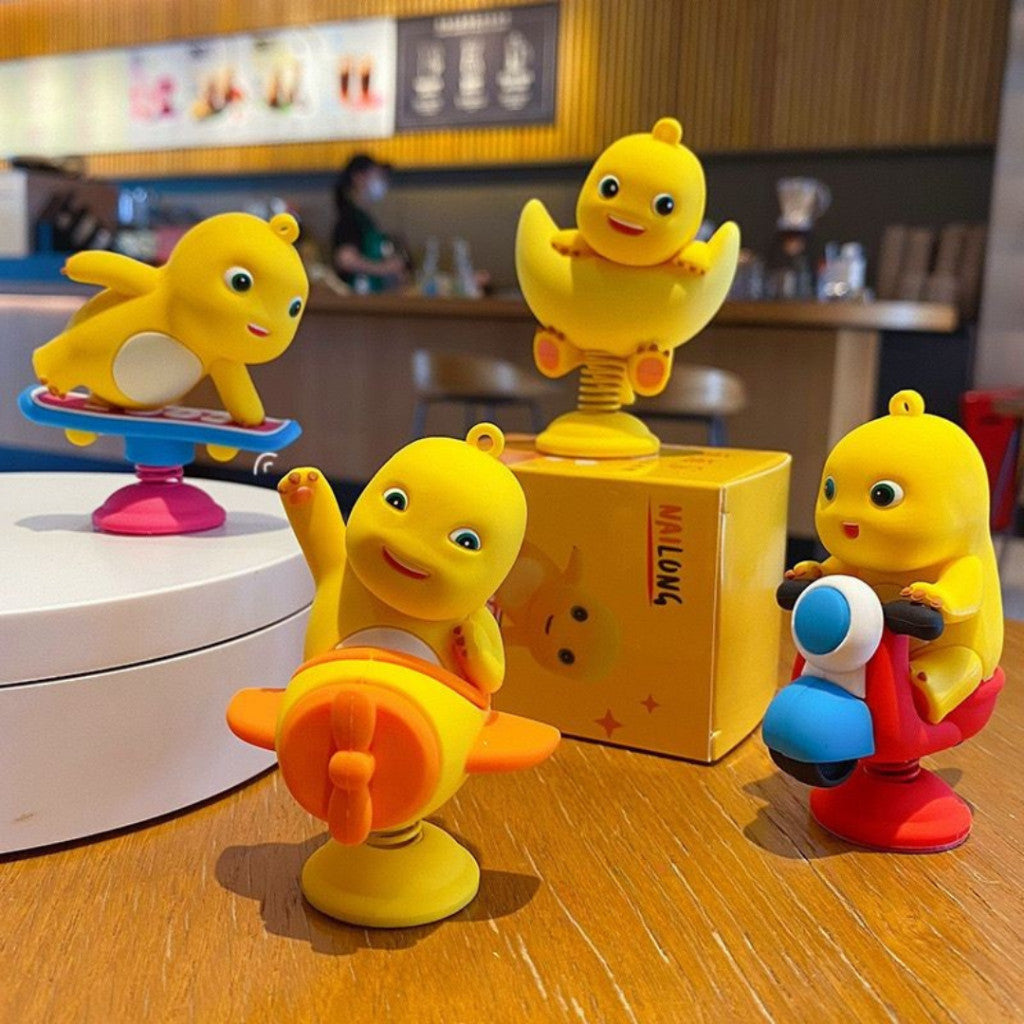 [littlecrab] Pajangan Mobil Motor Nailong Dino Kuning Hiasan Dashboard Mini Figure Goyang Unik