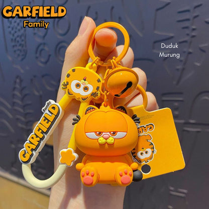 [littlecrab] Gantungan Kunci Garfield Kucing Orange Baby Cat Keychain Gemoy Lonceng Aesthetic