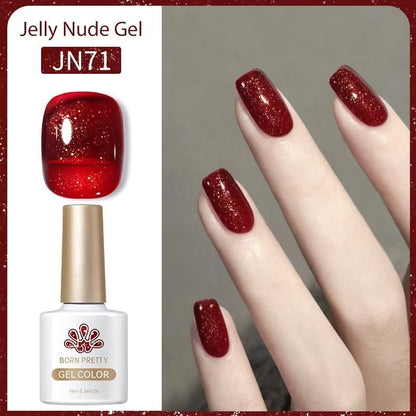 Pekanbaru [Bpom] Born Pretty 10Ml Wine Red Jelly Gel Polish Red Kutek Gel Classic Red Gel