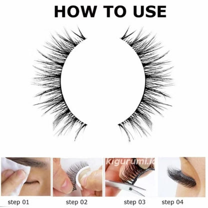 Pekanbaru Bulu Mata Magnet 3D Tanpa Lem Eye Lash Palsu Eyelash Extention