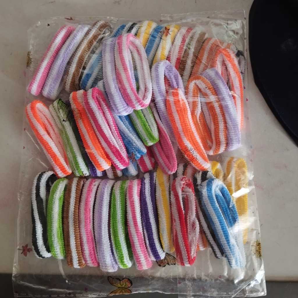 HR- IKAT RAMBUT WOL / KUNCIR DONUT SALUR WOL WARNA DAN HITAM