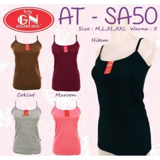 Pekanbaru Tanktop wanita dewasa tali kecil /besar singlet wanita golden Nick M-XXL Best