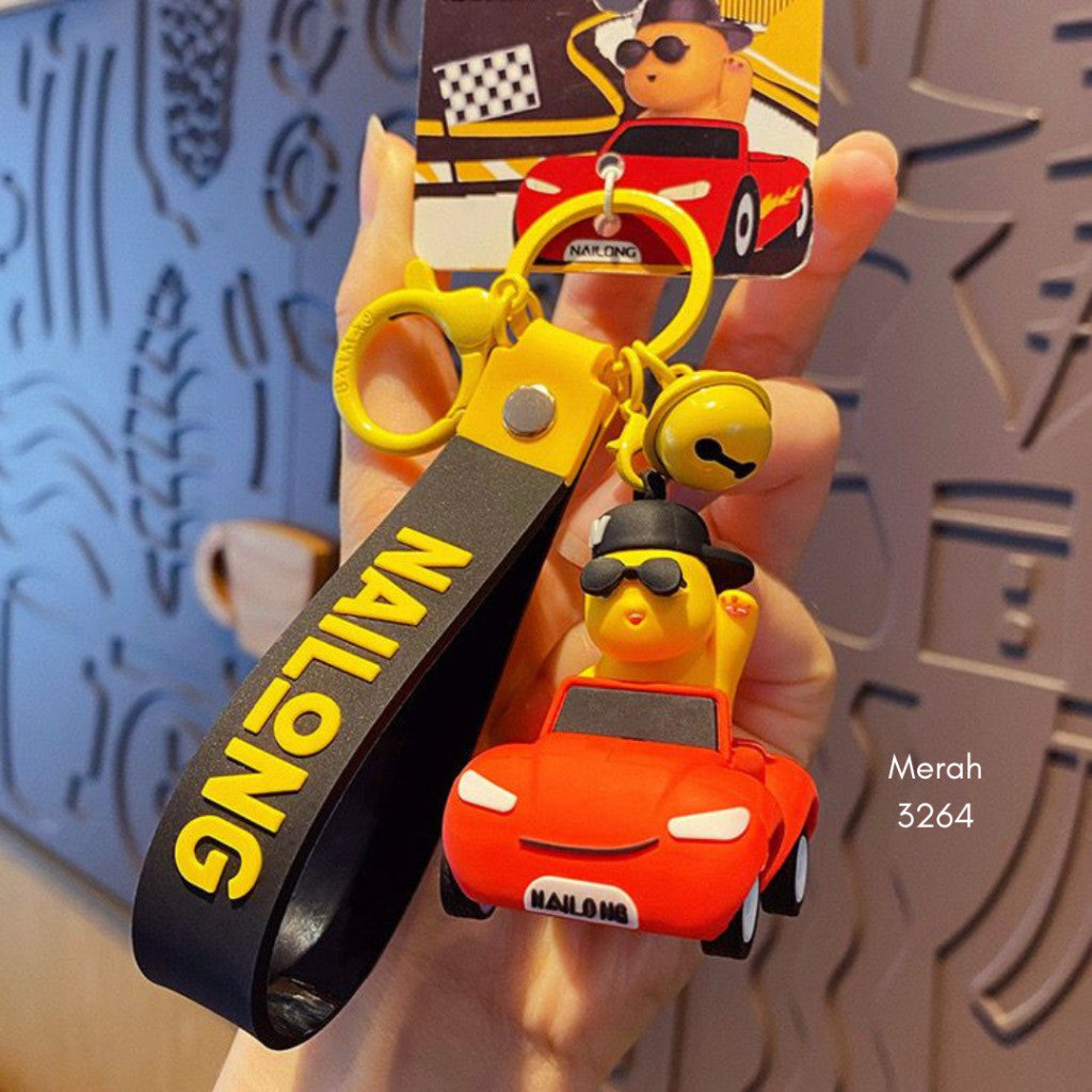[littlecrab] Gantungan Kunci Nailong Dino Kuning Karakter Emoticon Full Body Badan Gemoy Keychain