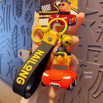 [littlecrab] Gantungan Kunci Nailong Dino Kuning Karakter Emoticon Full Body Badan Gemoy Keychain