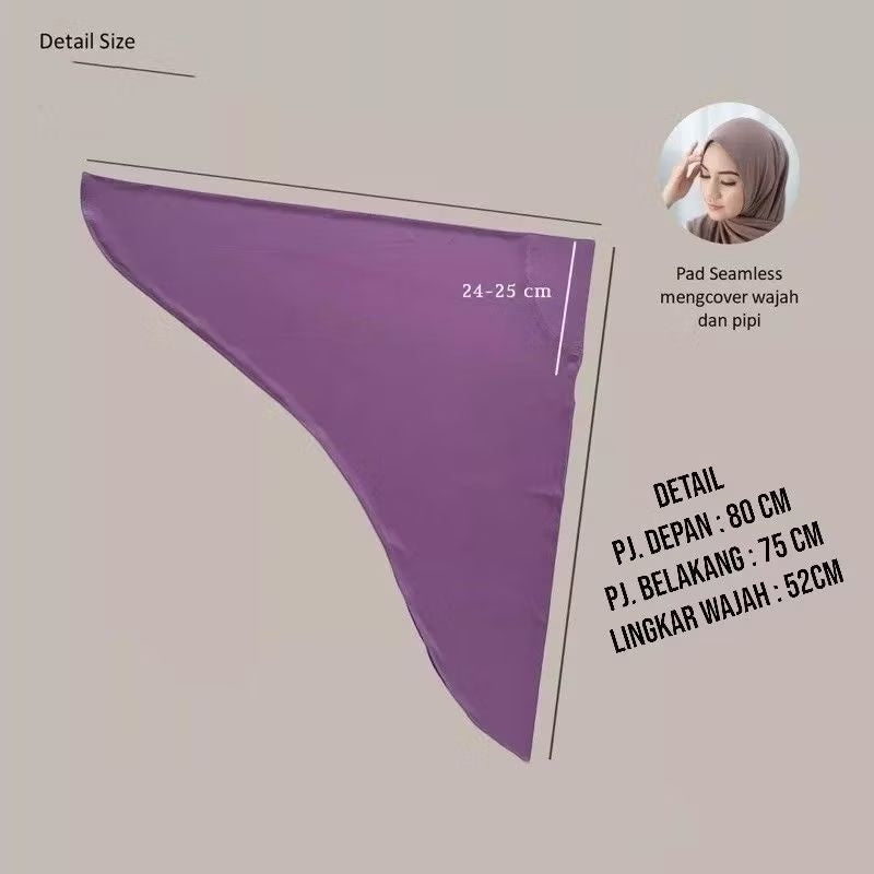 Pekanbaru Hijab Instan Segitiga Jersey Premium