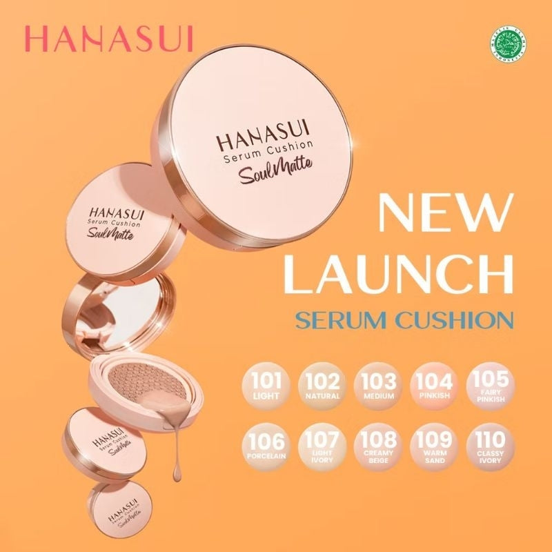 Pekanbaru Hanasui Serum Cushion Soulmatte Foundation Bedak