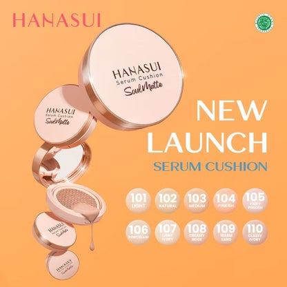 Pekanbaru Hanasui Serum Cushion Soulmatte Foundation Bedak