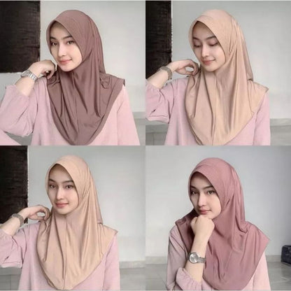 Pekanbaru Jilbab Hijab Bergo sport Nutup Dada /Hijab Volly Jumbo Jersey