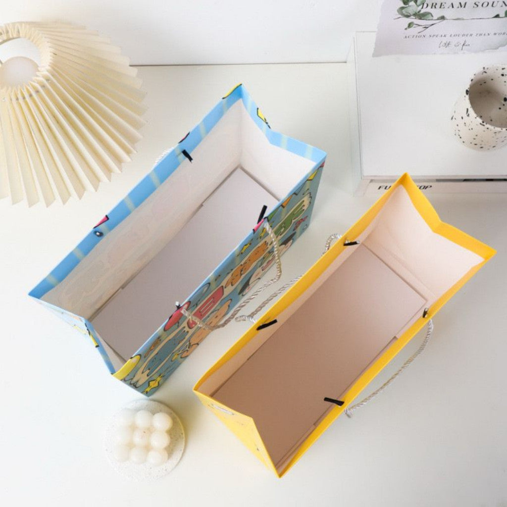 [littlecrab] Paper Bag Happy Birthday Motif Ultah Tas Kado Aesthetic Tali Atas Souvenir Printing