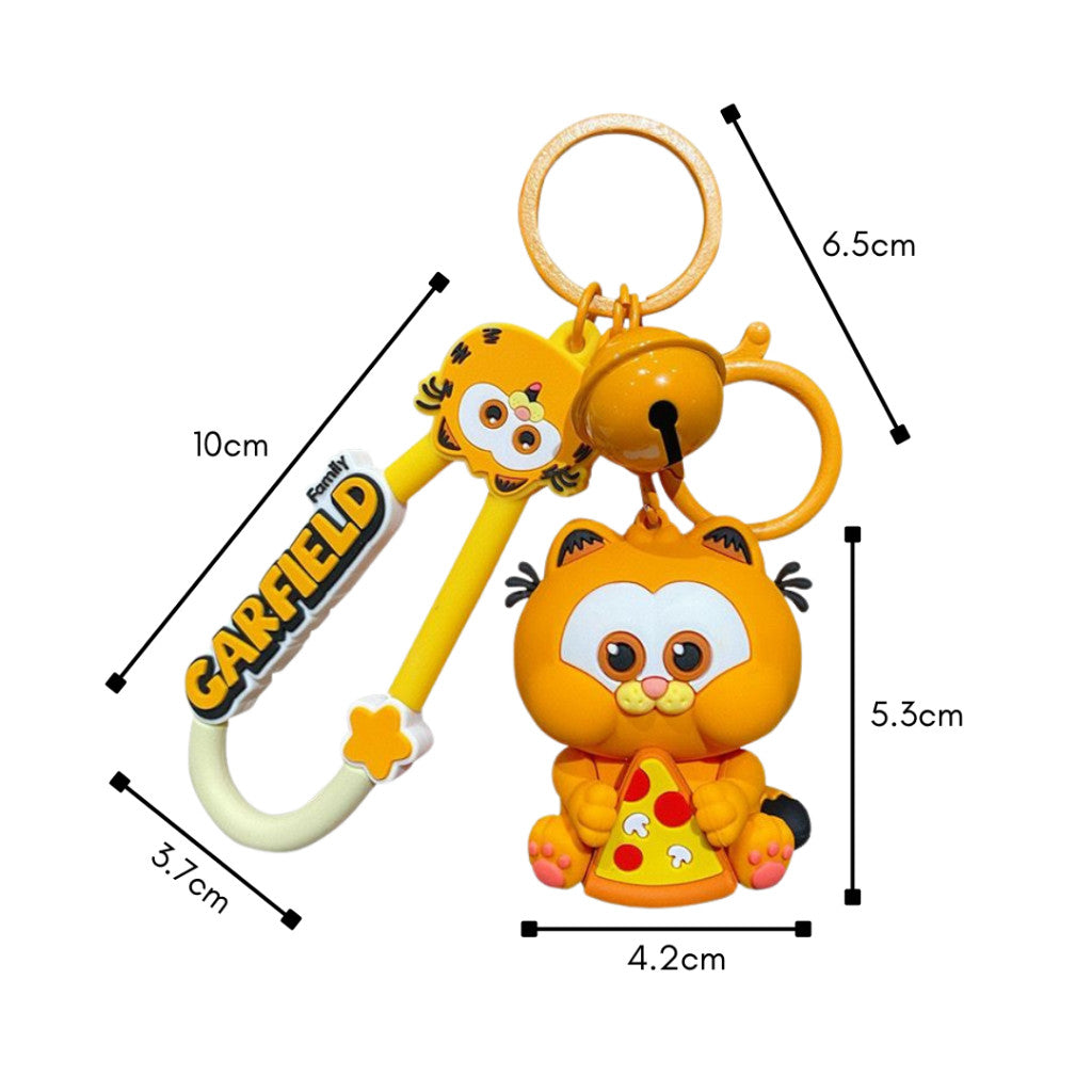 [littlecrab] Gantungan Kunci Garfield Kucing Orange Baby Cat Keychain Gemoy Lonceng Aesthetic