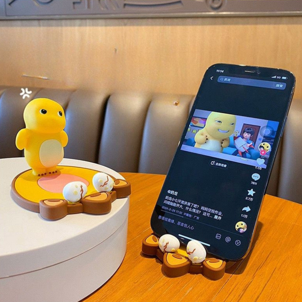 [littlecrab] Phone Holder Motif Nailong Dino Kuning Sandaran HP Tatakan Tablet Stand Unik Lucu
