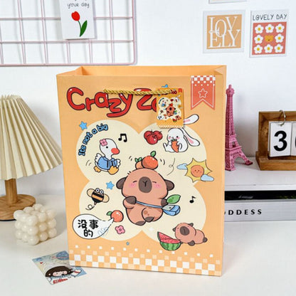 [littlecrab] Paper Bag Crazy Zoo Capybara Koala Panda Tas Kado Goodie Bag Kartun Tali Atas Souvenir
