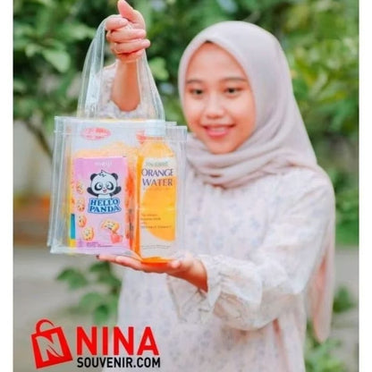 Pekanbaru Tas Mika Transparan Plastik Teransparan Tas Mika Tas Hampers Tas Catering Muat 3 Toples