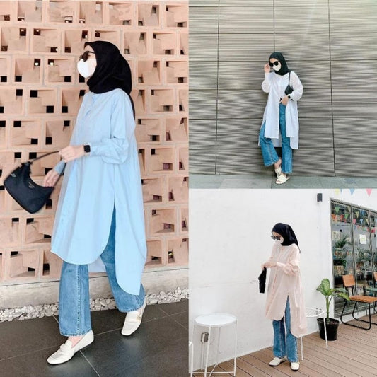 Pekanbaru Ailen Oversize Long Tunik / Hanley Long Shirt