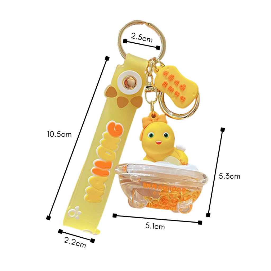 [littlecrab] Gantungan Kunci Nailong Bathtub Dino Kuning Biru Mandi Keychain Gemoy Aesthetic