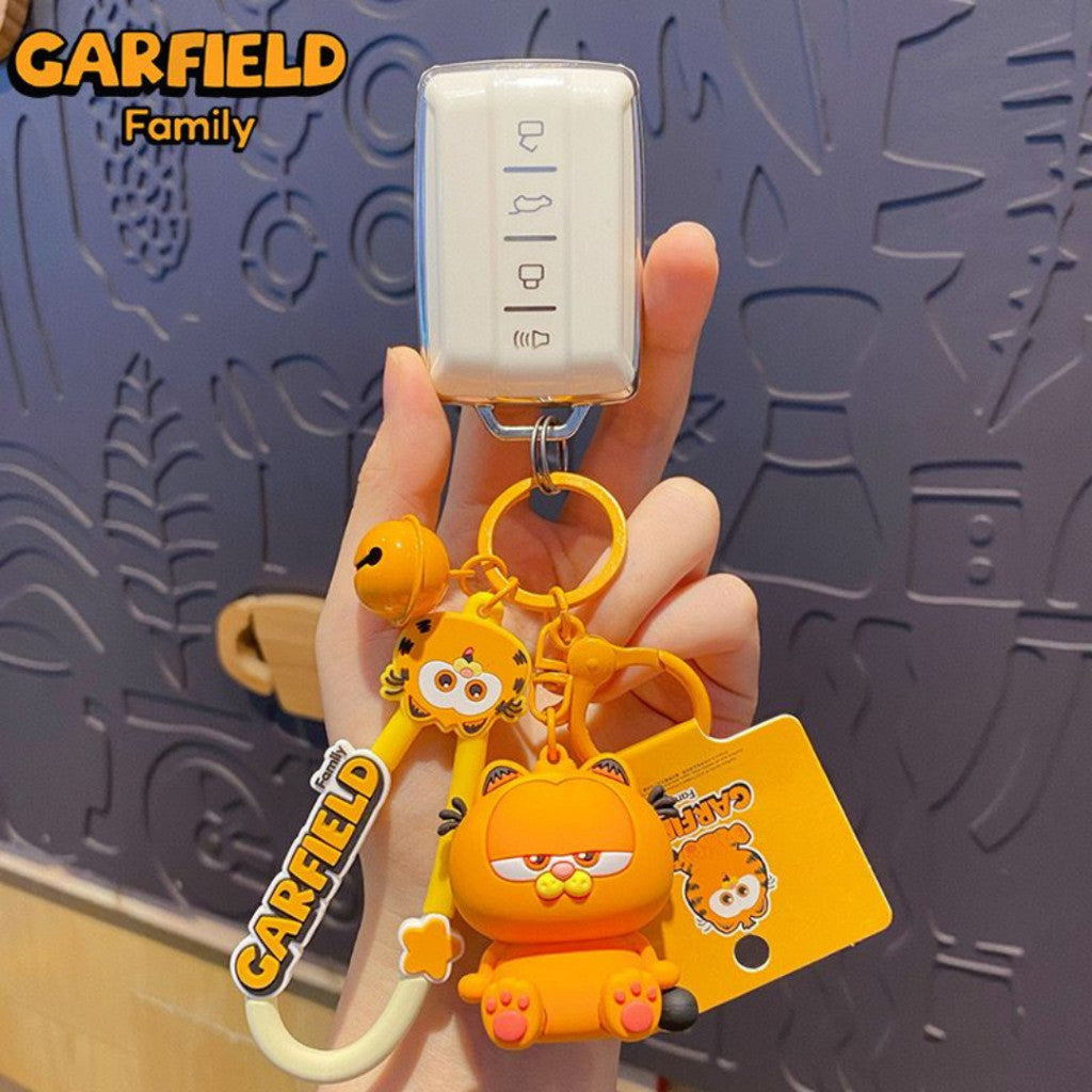 [littlecrab] Gantungan Kunci Garfield Kucing Orange Baby Cat Keychain Gemoy Lonceng Aesthetic