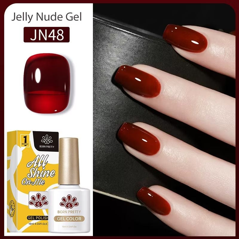Pekanbaru [Bpom] Born Pretty 10Ml Wine Red Jelly Gel Polish Red Kutek Gel Classic Red Gel