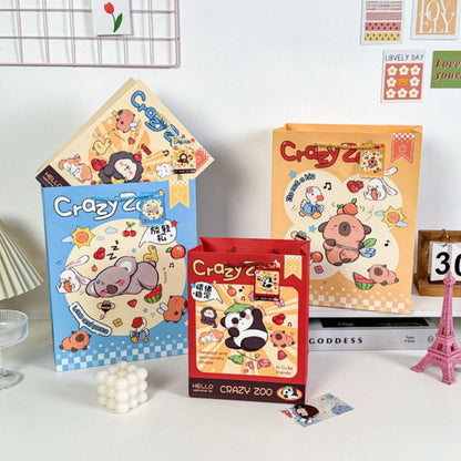 [littlecrab] Paper Bag Crazy Zoo Capybara Koala Panda Tas Kado Goodie Bag Kartun Tali Atas Souvenir