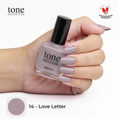 Pekanbaru Lacquer Kutek Tone Nail  Nude Halal Murah 8Ml | Cat Kuku Tone Nail Polish 8Ml