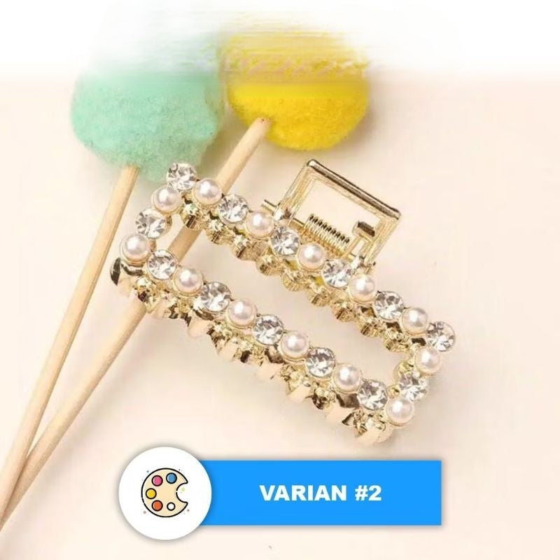 Pekanbaru Jedai 5Cm Mutiara Elegan / Jepit Rambut Alloy Korea Mutiara Permata