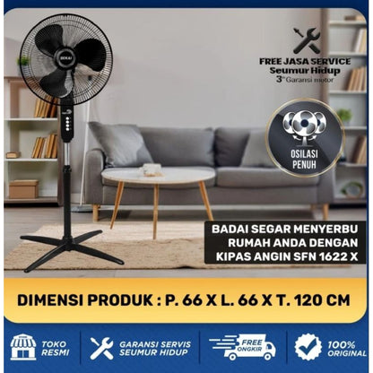 Pekanbaru Kipas Angin Sekai 16" Sfn-1622 X / Sfn 1623 X / Kipas Angin Berdiri Sekai Sfn 1622X / Sfn 1623X Taifun Series