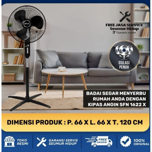 Pekanbaru Kipas Angin Sekai 16" Sfn-1622 X / Sfn 1623 X / Kipas Angin Berdiri Sekai Sfn 1622X / Sfn 1623X Taifun Series