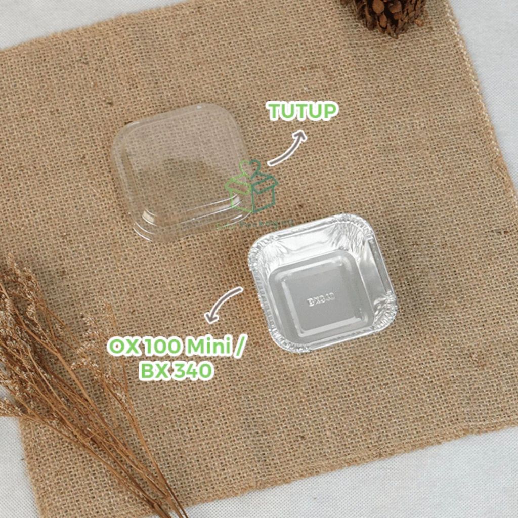 (1 PCS) Alumunium Foil Tray Cup OX 100 untuk Mentai Lasagna Spaghetti Macaroni Pastel Klapertart