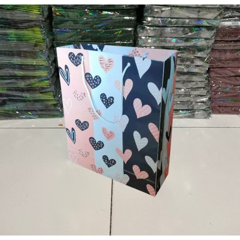 HR- Paper Bag Motif Lovely Hello Kado Satuan Souvenir | Ulang Tahun | Wedding / Kualitas Baik