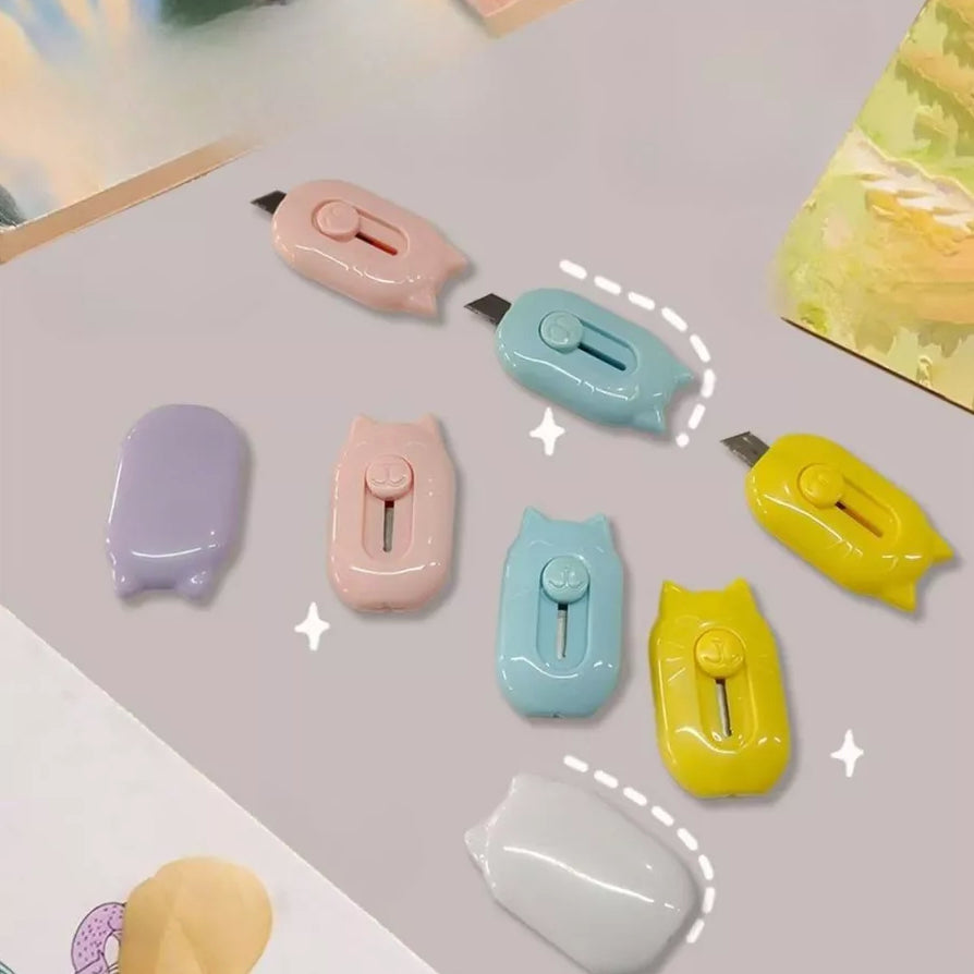 Pisau Cutter Mini Model Awan Alat Potong Kertas Plastik Unboxing Paket