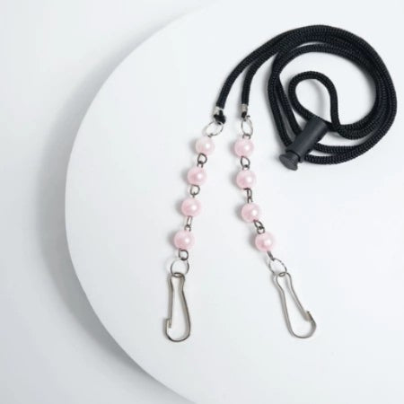 Strap Masker Kristal Mutiara 2in1Kalung Pengait Konektor Lanyard masker HEADLOOP HIJAB