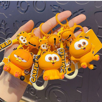 [littlecrab] Gantungan Kunci Garfield Kucing Orange Baby Cat Keychain Gemoy Lonceng Aesthetic