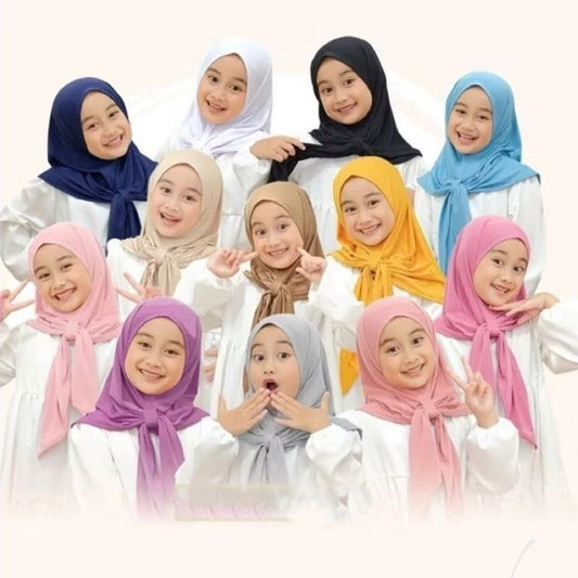 Pekanbaru Jilbab Anak Perempuan Kerudung Segitiga Instan