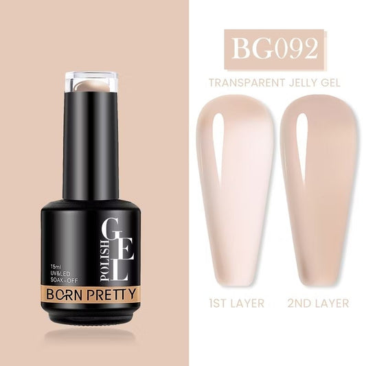 Pekanbaru [Bpom] Born Pretty Jelly Gel Polish 15Ml Nude Nail Gel Polish Cat Kuku Kutek Gel Nail Art Uv Led Gel