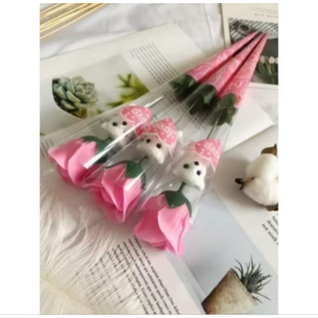 Pekanbaru Ready Stok Banyak : Bunga teddy kecil baru