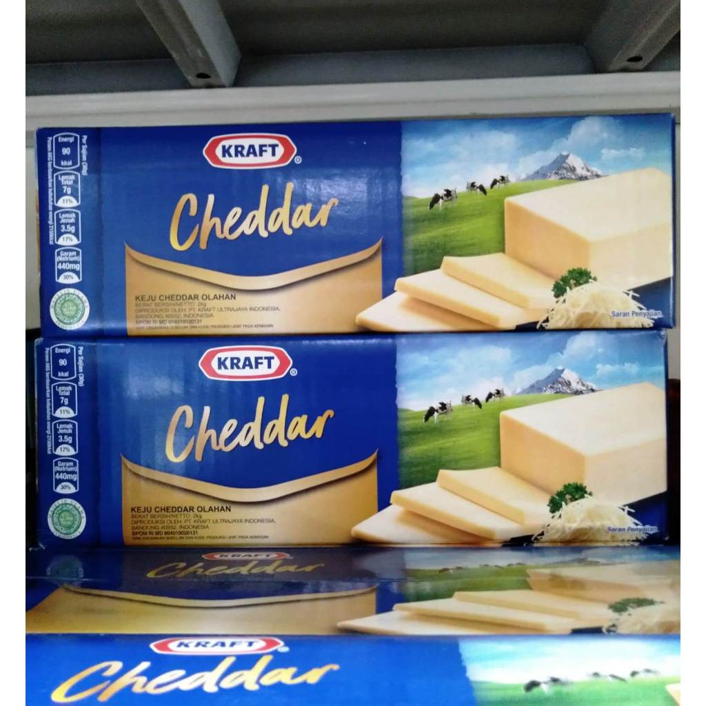 Pekanbaru Keju Cheddar Balok 2 Kg Berbagai Merek