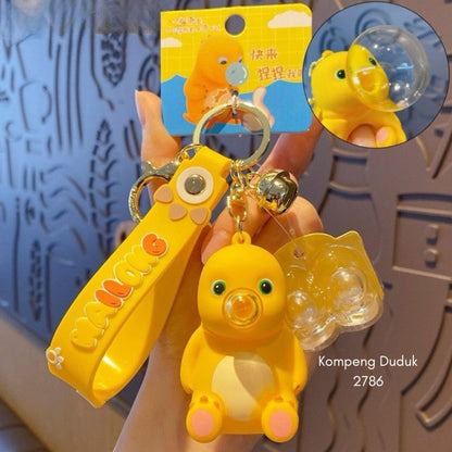 [littlecrab] Gantungan Kunci Nailong Dino Kuning Karakter Emoticon Full Body Badan Gemoy Keychain