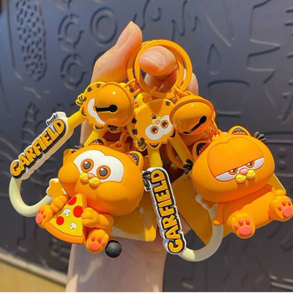 [littlecrab] Gantungan Kunci Garfield Kucing Orange Baby Cat Keychain Gemoy Lonceng Aesthetic