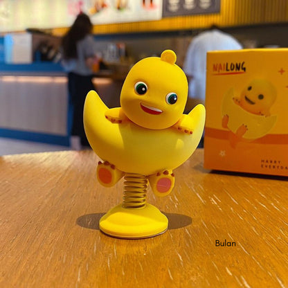 [littlecrab] Pajangan Mobil Motor Nailong Dino Kuning Hiasan Dashboard Mini Figure Goyang Unik