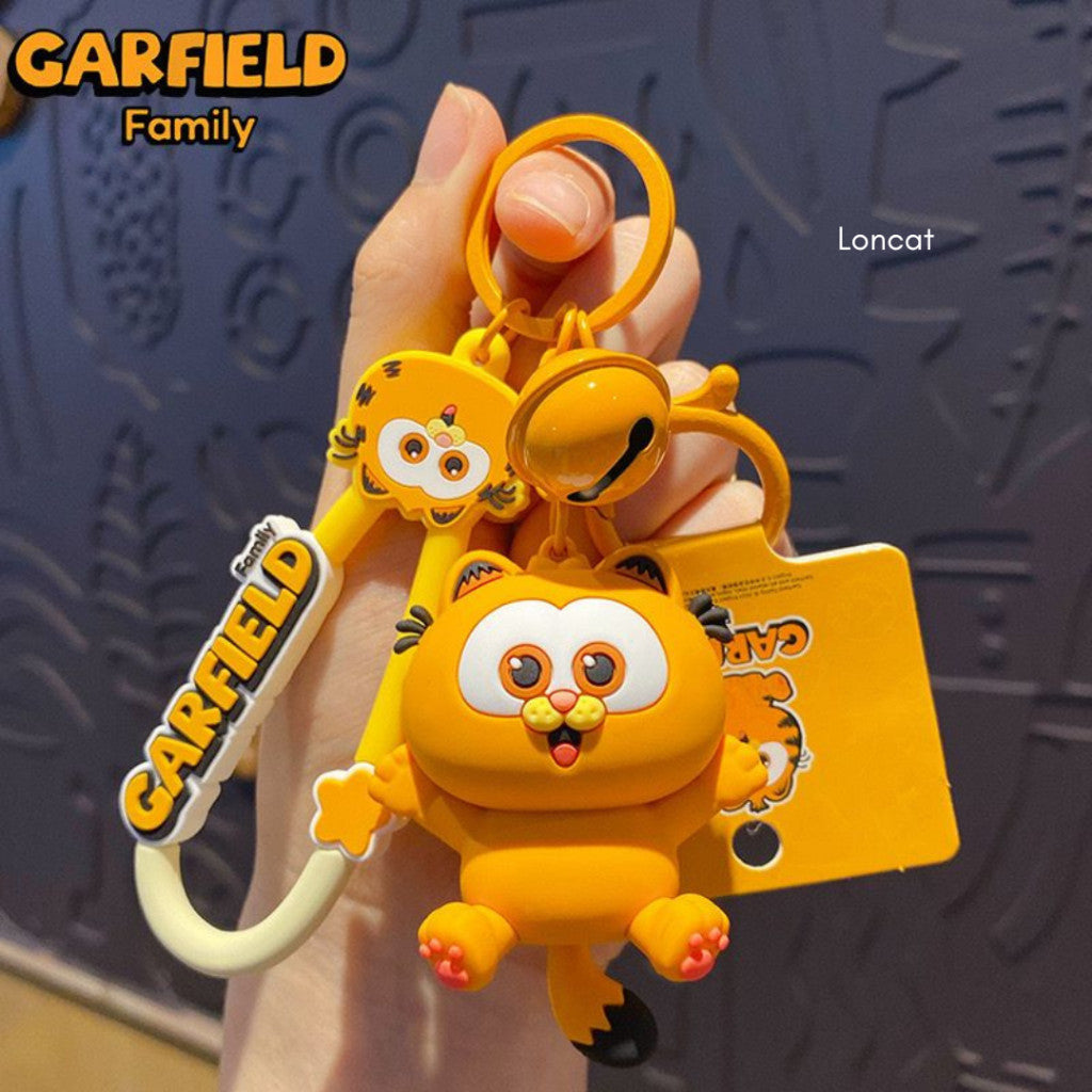 [littlecrab] Gantungan Kunci Garfield Kucing Orange Baby Cat Keychain Gemoy Lonceng Aesthetic
