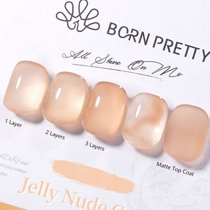 Pekanbaru [Bpom] Born Pretty Jelly Gel Polish 15Ml Nude Nail Gel Polish Cat Kuku Kutek Gel Nail Art Uv Led Gel
