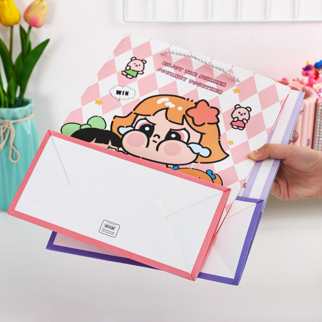 [littlecrab] Paper Bag Labubu Monster Bubuway Moena Police Girl Goodie Bag Tas Kado Unik Aesthetic