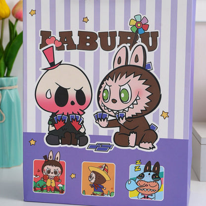 [littlecrab] Paper Bag Labubu Monster Bubuway Moena Police Girl Goodie Bag Tas Kado Unik Aesthetic