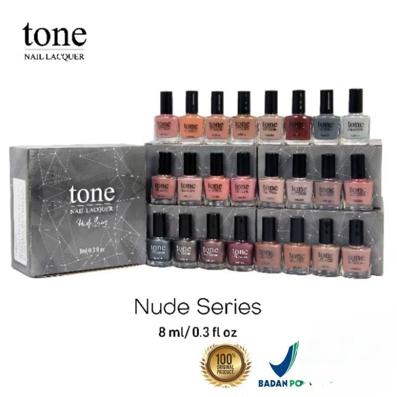Pekanbaru Lacquer Kutek Tone Nail  Nude Halal Murah 8Ml | Cat Kuku Tone Nail Polish 8Ml